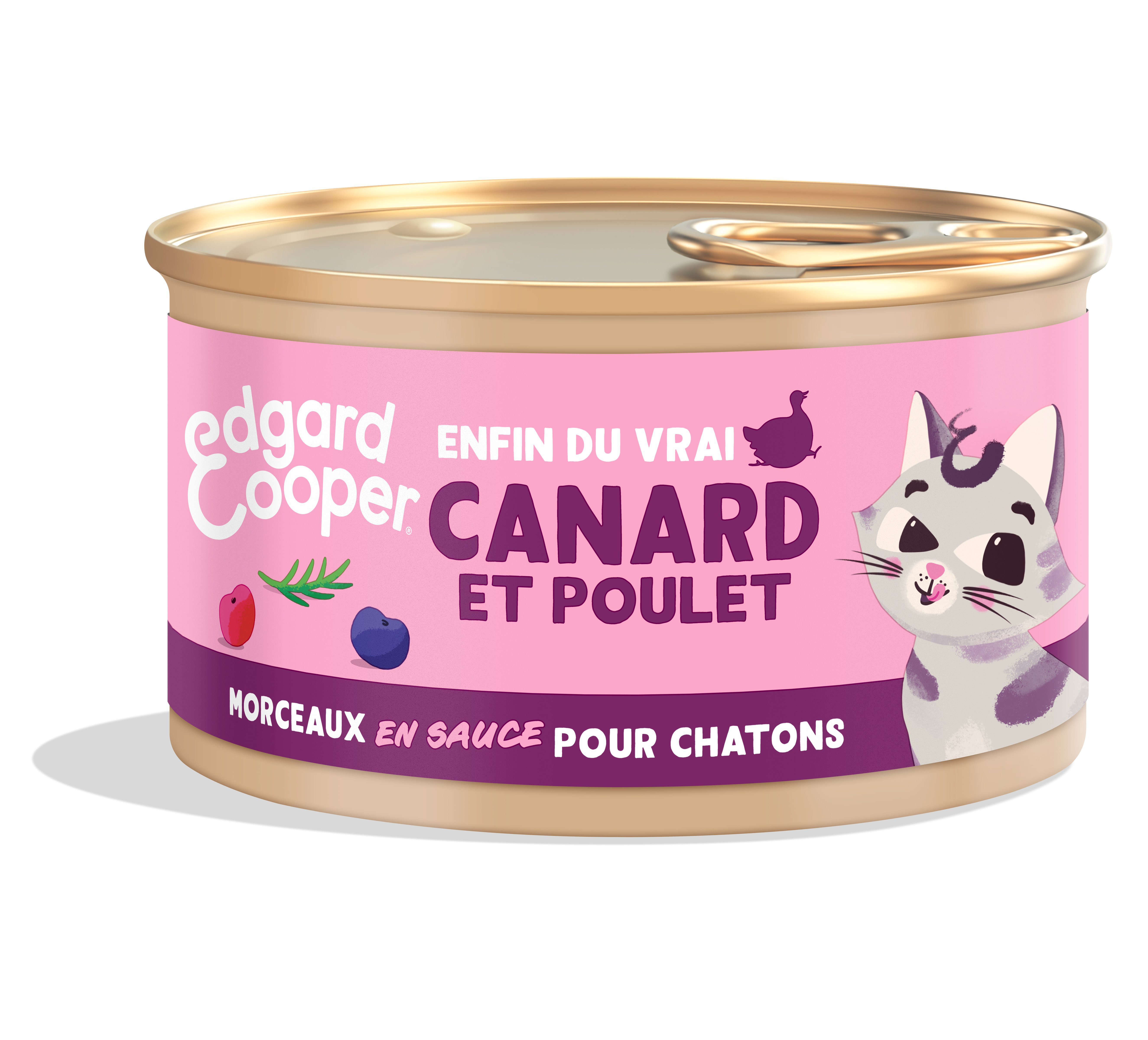 Edgard & Cooper - P&acirc;t&eacute;e Morceaux en Sauce Canard et Poulet pour Chaton - 85g Image num&eacute;ro 1