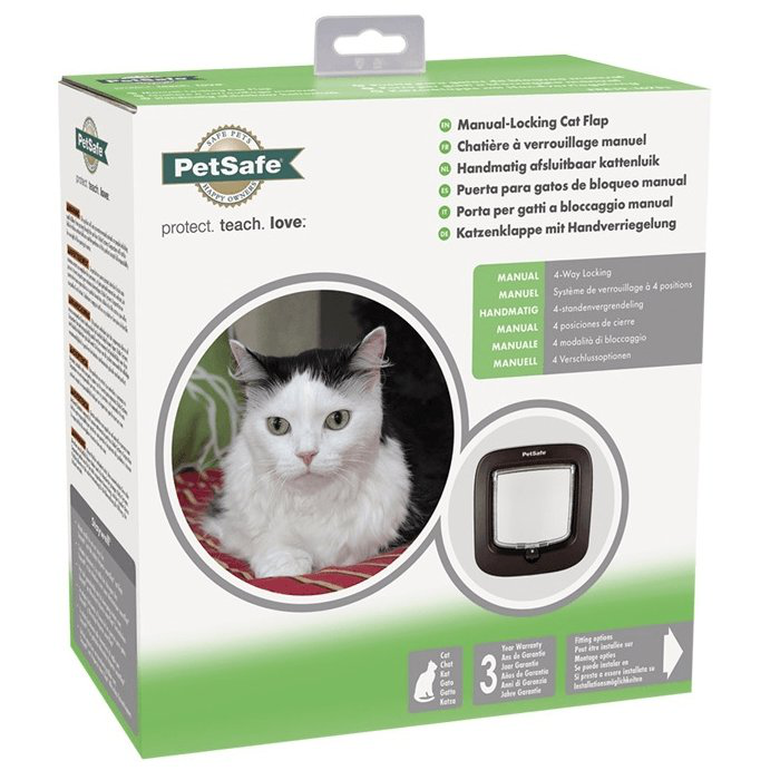 PetSafe - Chatière 4 Positions Luxe pour Chats - BRUN Image numéro 1 PetSafe - Chatière 4 Positions Luxe pour Chats - BRUN Image numéro 1