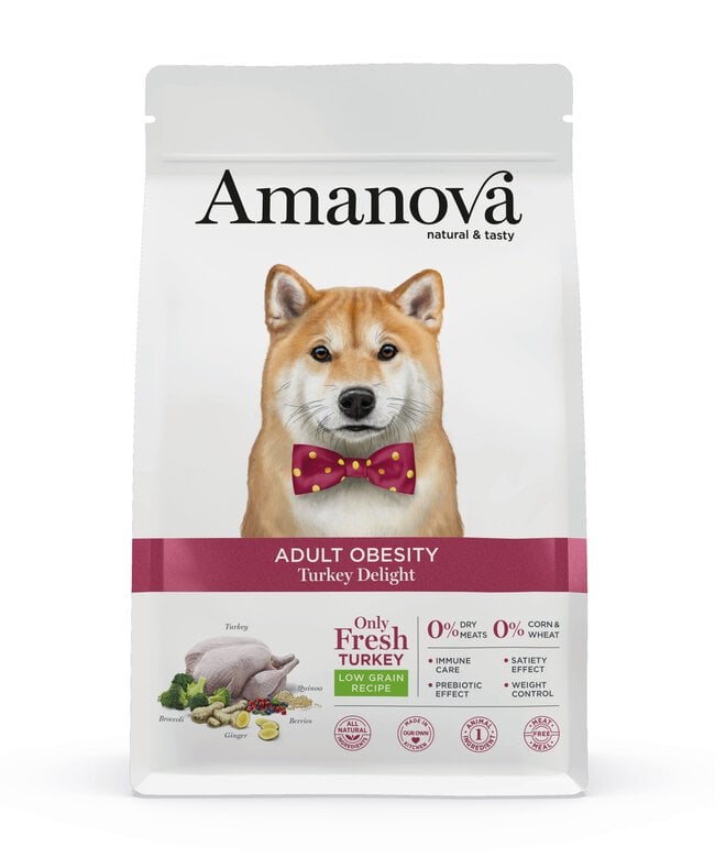 Amanova - Croquettes Obesity à la Dinde pour Chiens - 2Kg Image numéro 1 Amanova - Croquettes Obesity à la Dinde pour Chiens - 2Kg Image numéro 1