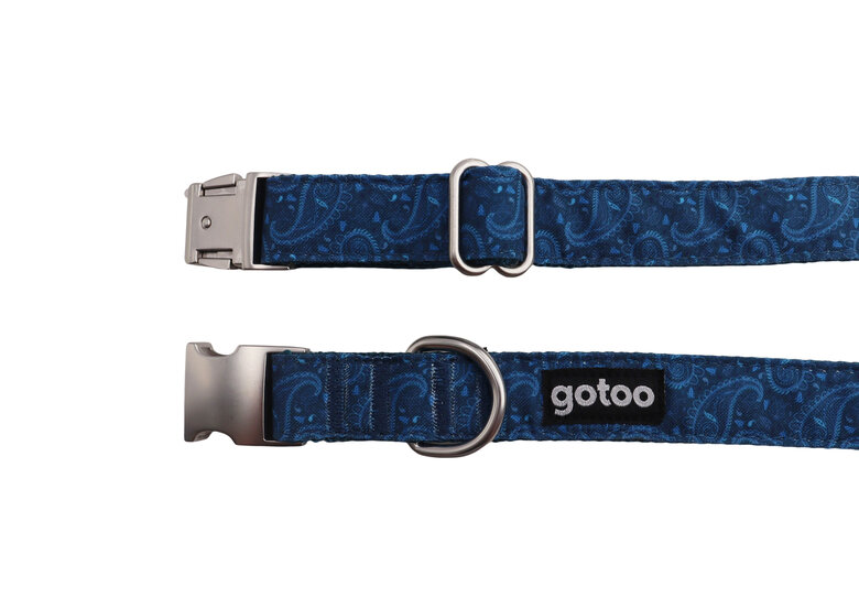 Gotoo - Collier Bleu Cachemire pour Chien - XS Image numéro 2 Gotoo - Collier Bleu Cachemire pour Chien - XS Image numéro 2
