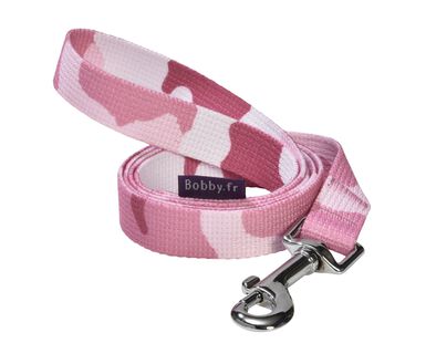 Bobby - Laisse Camouflage Rose pour Chiens