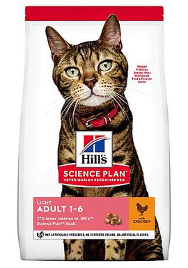 Hill's Science Plan - Croquettes Light Adult Poulet pour Chat - 1,5Kg