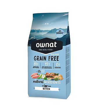Ownat - Croquettes Kitten Prime Grain Free pour Chatons - 3Kg