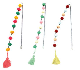 Croci - Jouet Canne à Pêche Pompons pour Chats - 30,5cm
