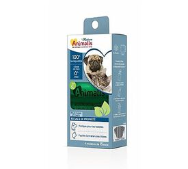 Animalis Nature - Lot de 15 Sacs Propreté Biodégradable pour Chien et Chat
