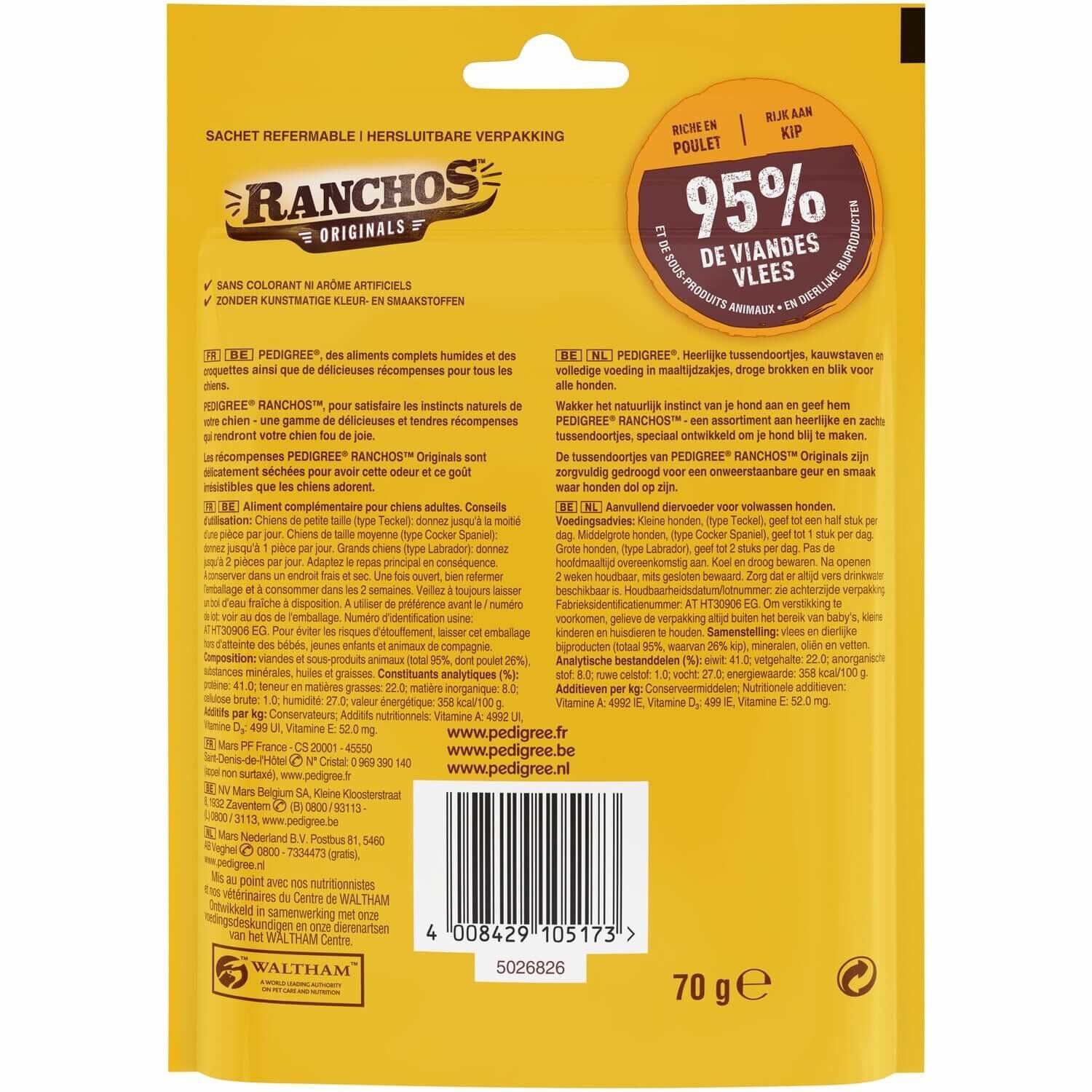 Pedigree - Friandises Ranchos au Poulet pour Chien - 70g Image num&eacute;ro 2