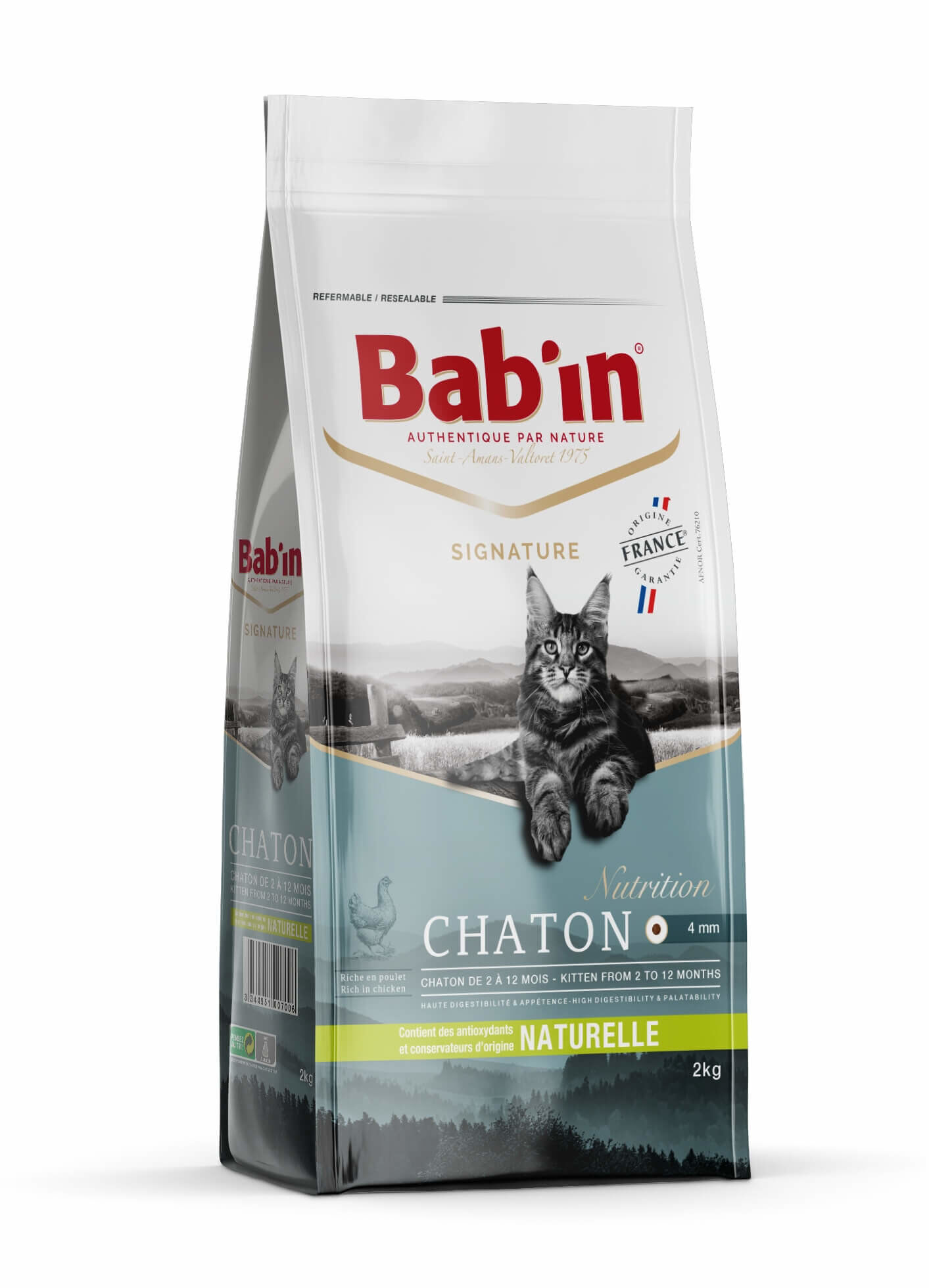 Bab'in - Croquettes SIGNATURE GRAIN FREE Poulet pour Chaton - 2Kg Image num&eacute;ro 1