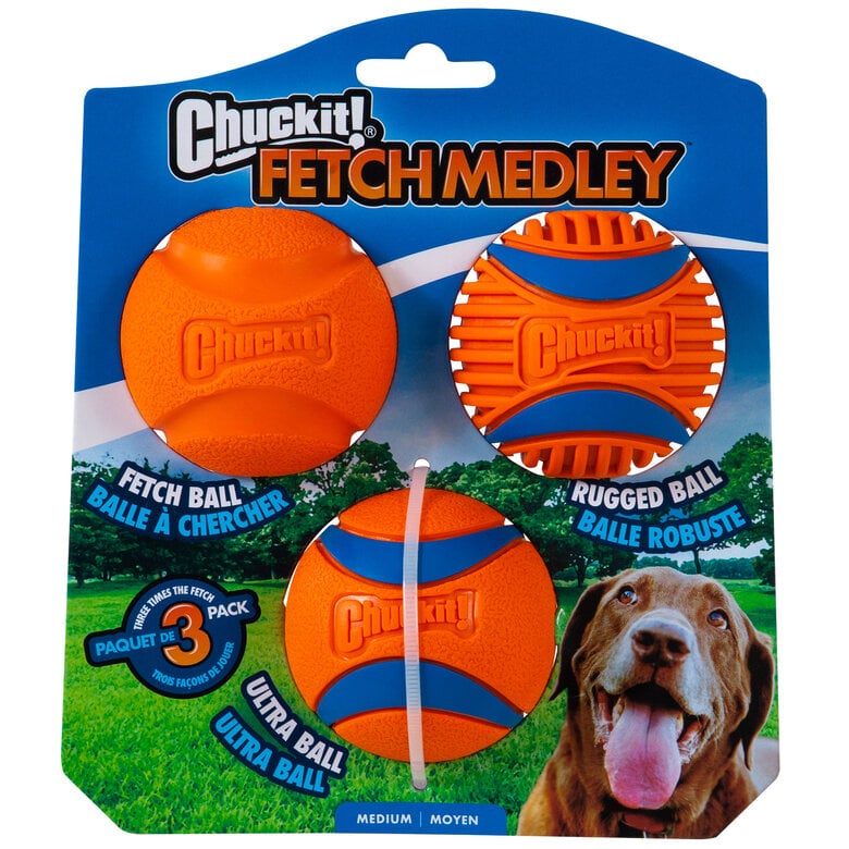 ChuckIt! - Pack Fetch Medley Gen 3 Balles - M Image numéro 1 ChuckIt! - Pack Fetch Medley Gen 3 Balles - M Image numéro 1