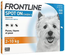 Frontline - Pipettes Antiparasitaire Spot On x6 pour Chiens