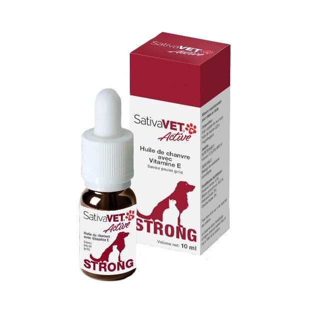 TVM - Huile de Chanvre SativaVET Active Strong pour Chiens et Chats - 10ml Image num&eacute;ro 1