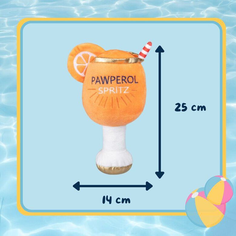 Summer Vibes - Peluche Cocktail "Pawperol" pour Chiens - 25cm Image num&eacute;ro 4