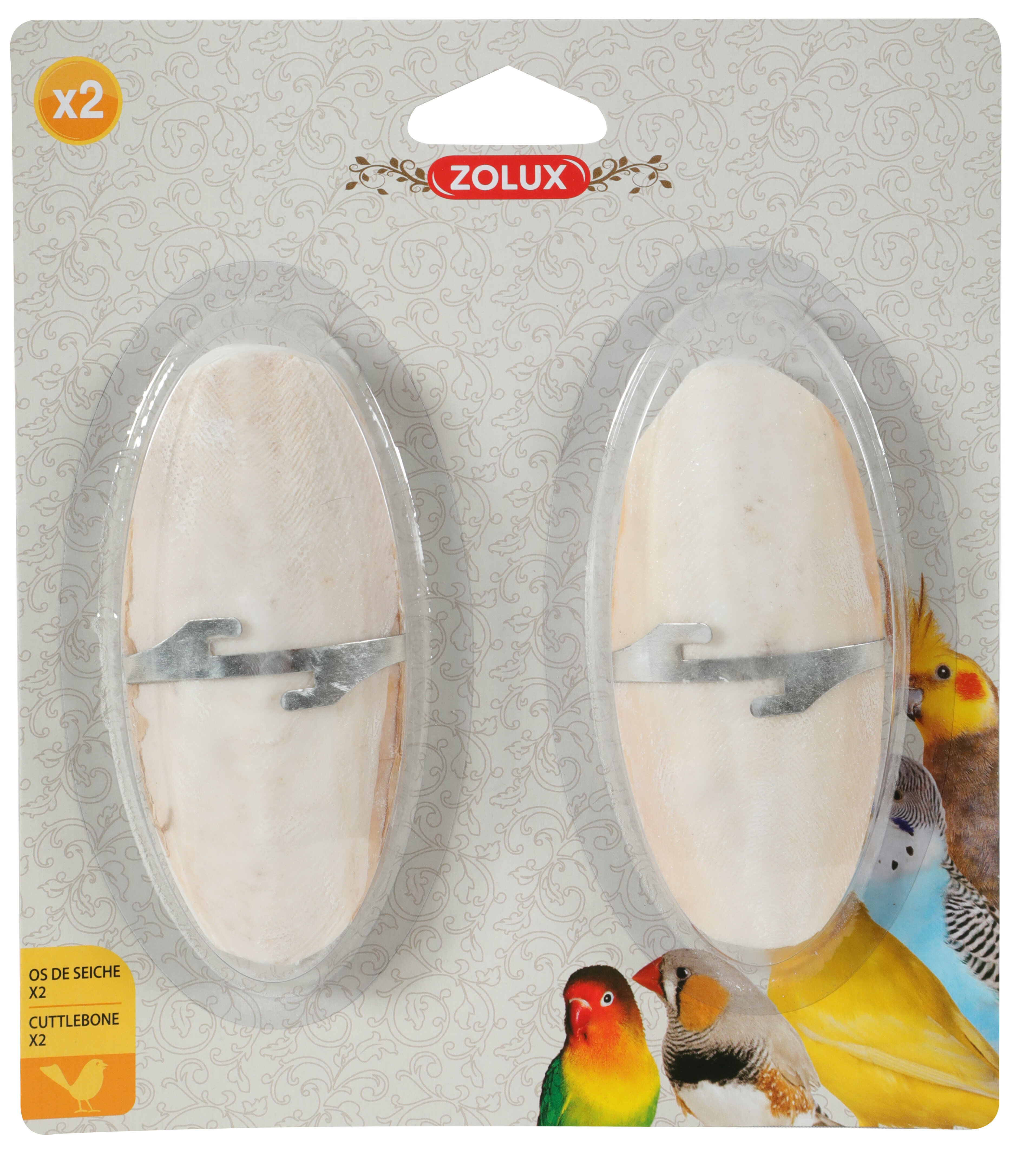 Zolux - Os de Seiche avec Support pour Oiseaux - x2 Image num&eacute;ro 1