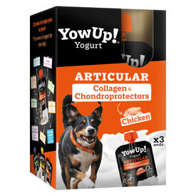 Yowup - Yaourt Articular Collagène & Chondroprotectors au Poulet pour Chiens - 3x115g