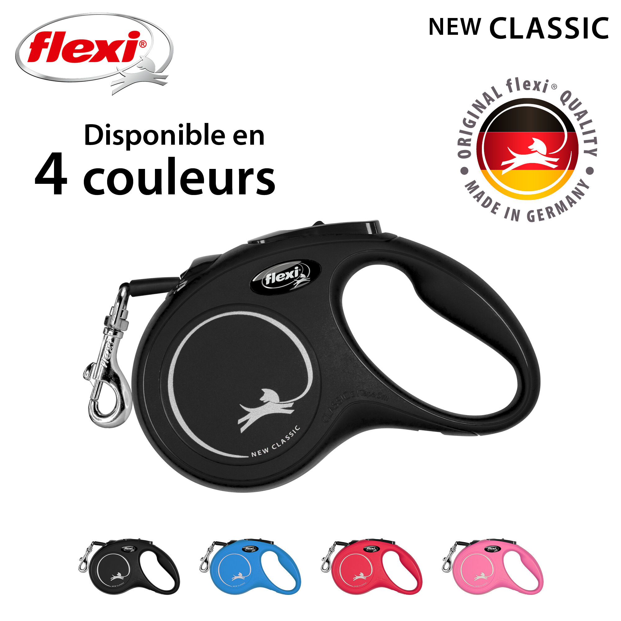 Flexi - Laisse Classic avec Sangle pour Chien Noir - S (5m) Image num&eacute;ro 7