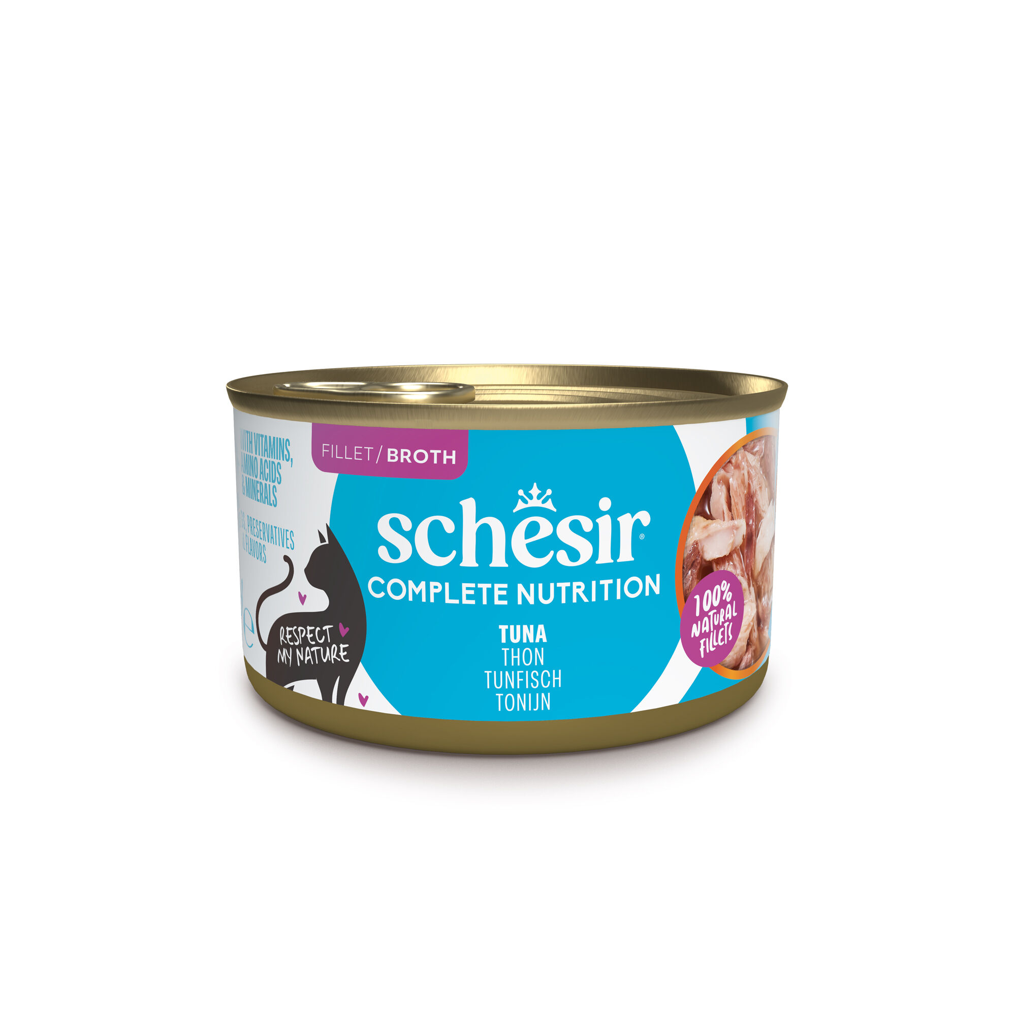 Schesir - Boite P&acirc;t&eacute;e au Thon au Naturel pour Chat - 85g Image num&eacute;ro 1