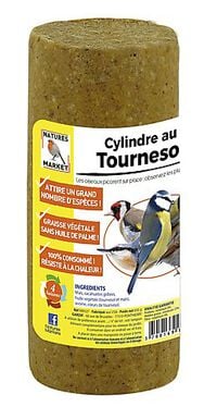 Natures Markets - Cylindre Graisse Végétale aux Tournesols pour Oiseaux du Ciel - 850g