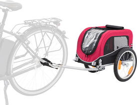 Trixie - Roulotte de Vélo Noir/Rouge - S: 53 x 60 x 60/117 cm