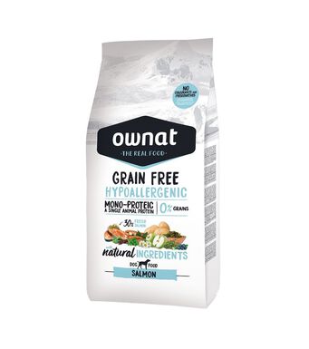 Ownat - Croquettes Grain Free Hypoallergenic Saumon pour Chiens