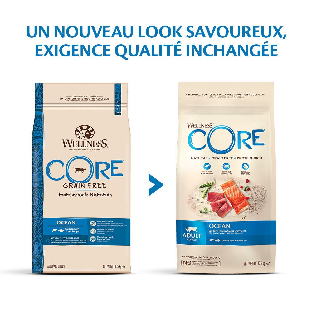Wellness CORE - Croquettes Oc&eacute;an Saumon et Thon pour Chat - 1,75Kg Image num&eacute;ro 4