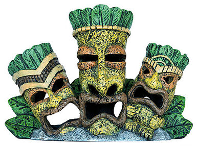 Superfish - Décoration Tiki Triple Brown pour Aquarium - 16cm