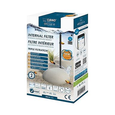 Ciano - Filtre CFSTONE 40 pour Aquarium - Gris