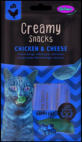 Bubimex - Cr&egrave;me &agrave; L&eacute;cher x4 Poulet / Fromage pour Chats - 60g Image num&eacute;ro 2