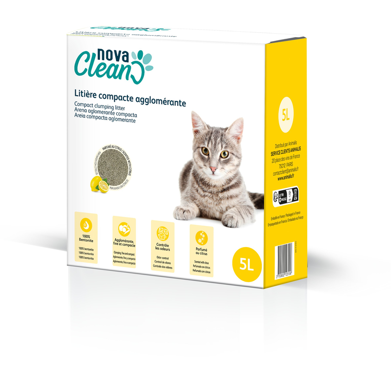 Nova Clean - Litière Compacte - 5L Image numéro 1 Nova Clean - Litière Compacte - 5L Image numéro 1