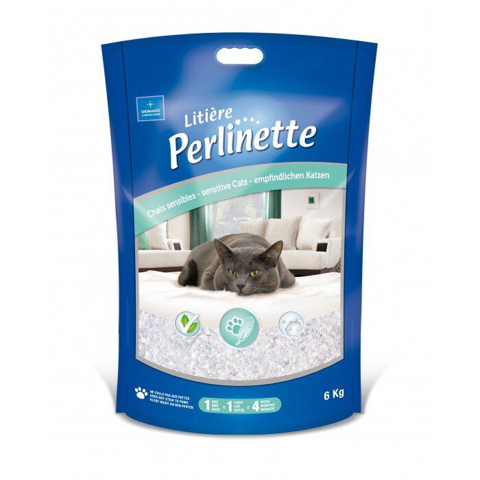 Demavic - Liti&egrave;re Perlinette pour Chat Sensible - 6Kg Image num&eacute;ro 1