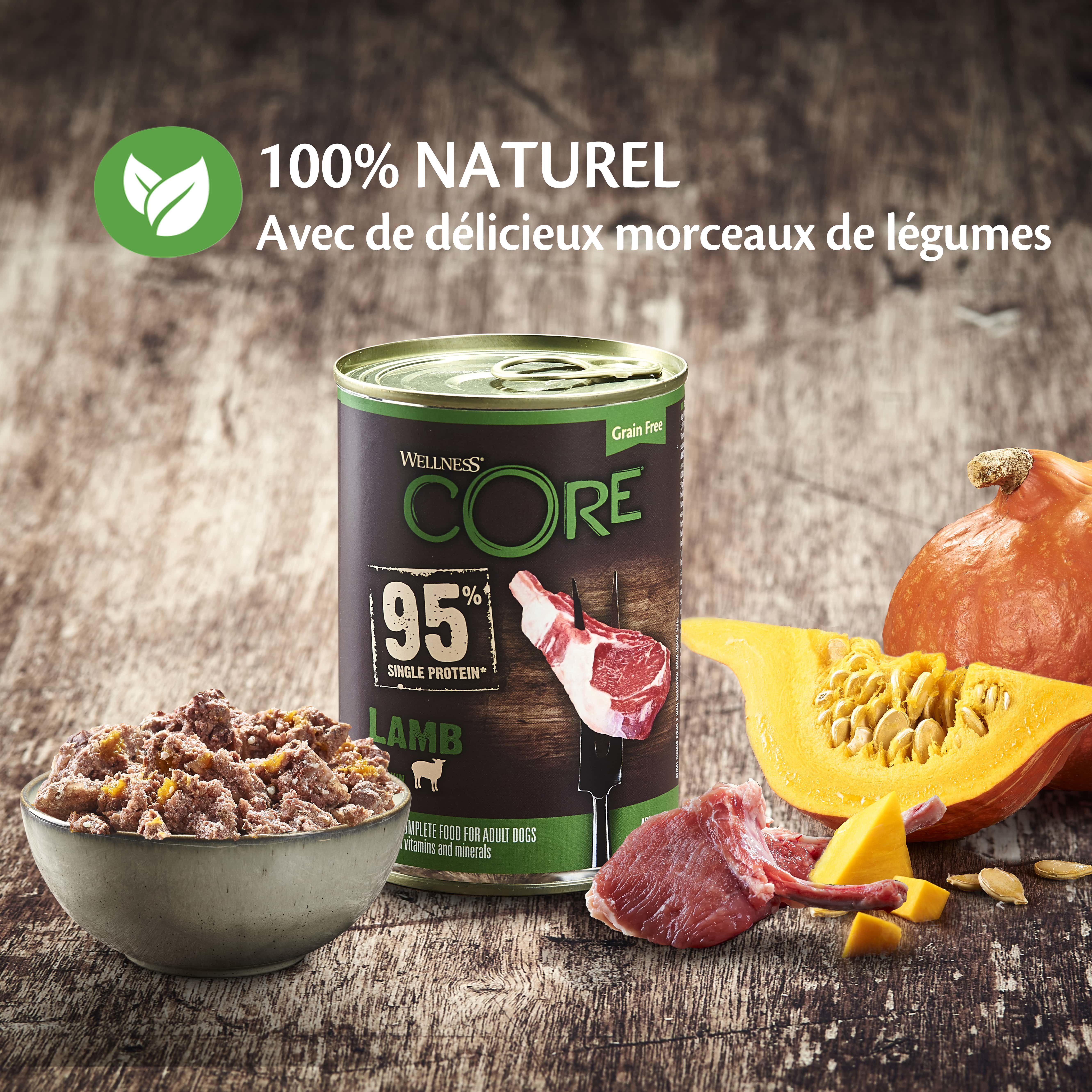 Wellness CORE - Repas Complet 95% d'Agneau pour Chien - 400g Image num&eacute;ro 4