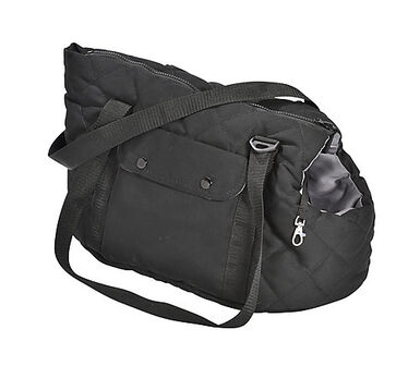 Bobby - Sac Promenade Bicolore Noir pour Petits Chiens - M