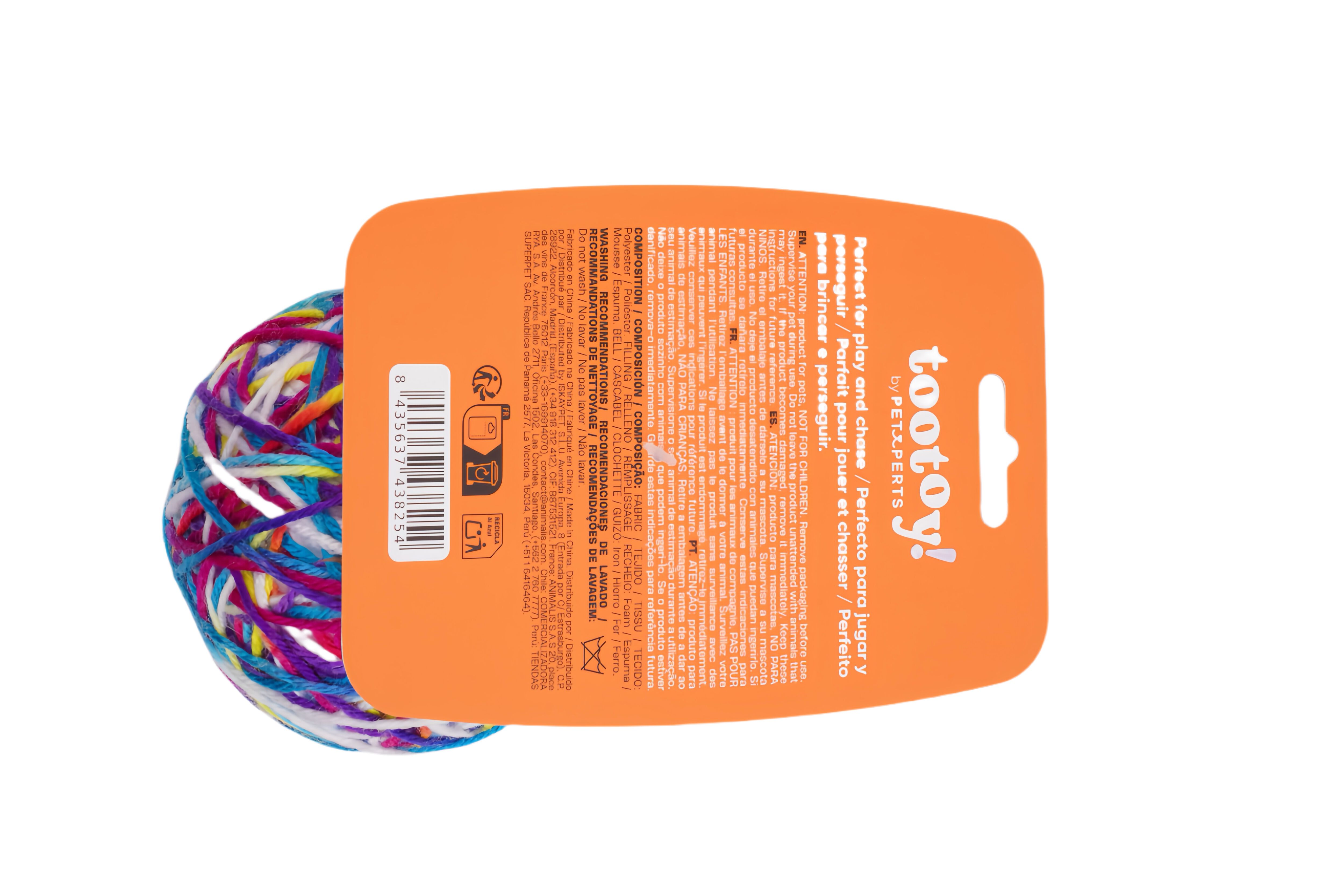 Tootoy! - Balle de Laine Color&eacute;e pour Chats - 15cm Image num&eacute;ro 4