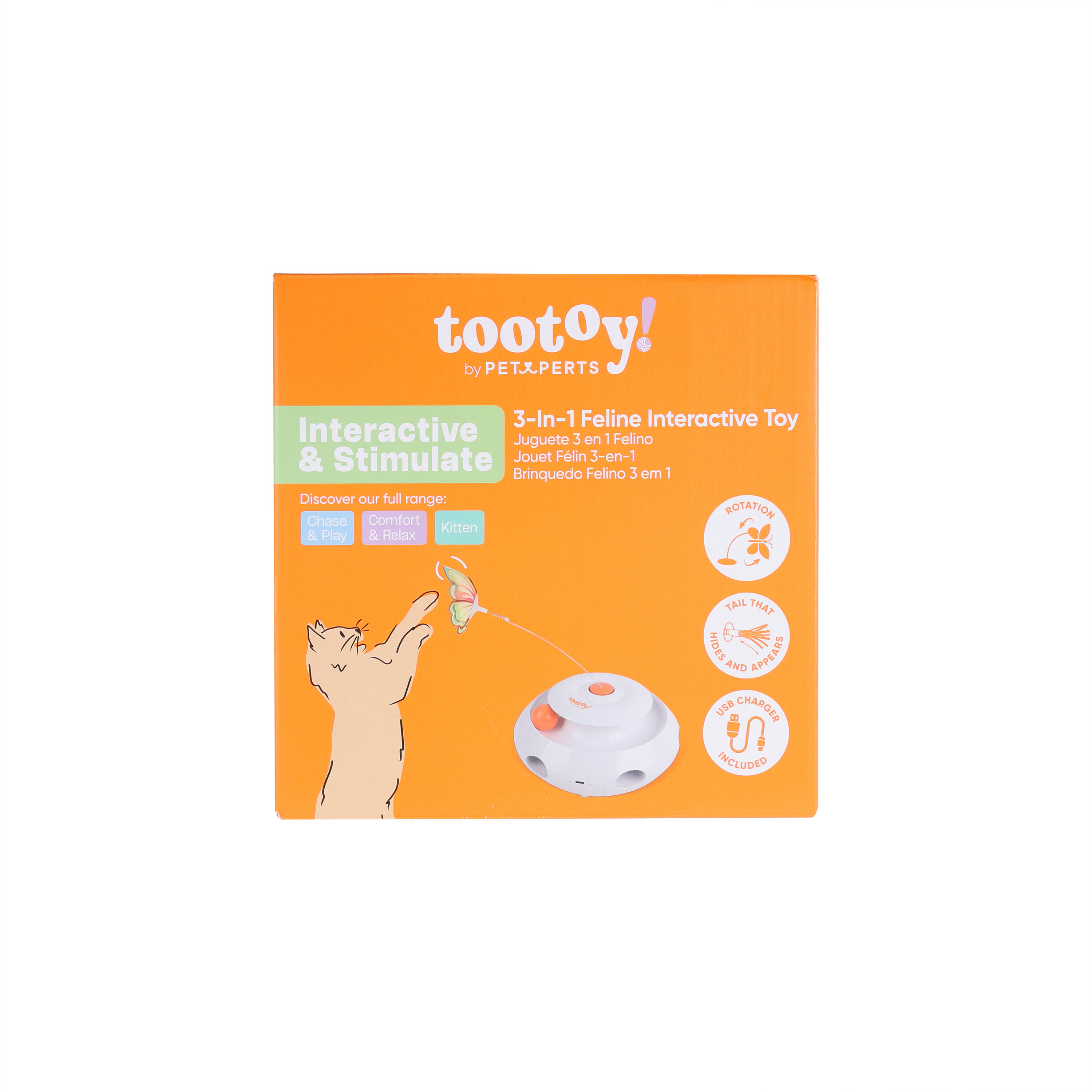 Tootoy! - Jeu Stimulant 3-en-1 pour Chats - 19,5cm Image num&eacute;ro 1