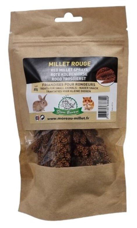 Octave Bauchant - Friandises Millet Rouge en Mini Grappe Rongeurs - 80g Image numéro 1 Octave Bauchant - Friandises Millet Rouge en Mini Grappe Rongeurs - 80g Image numéro 1