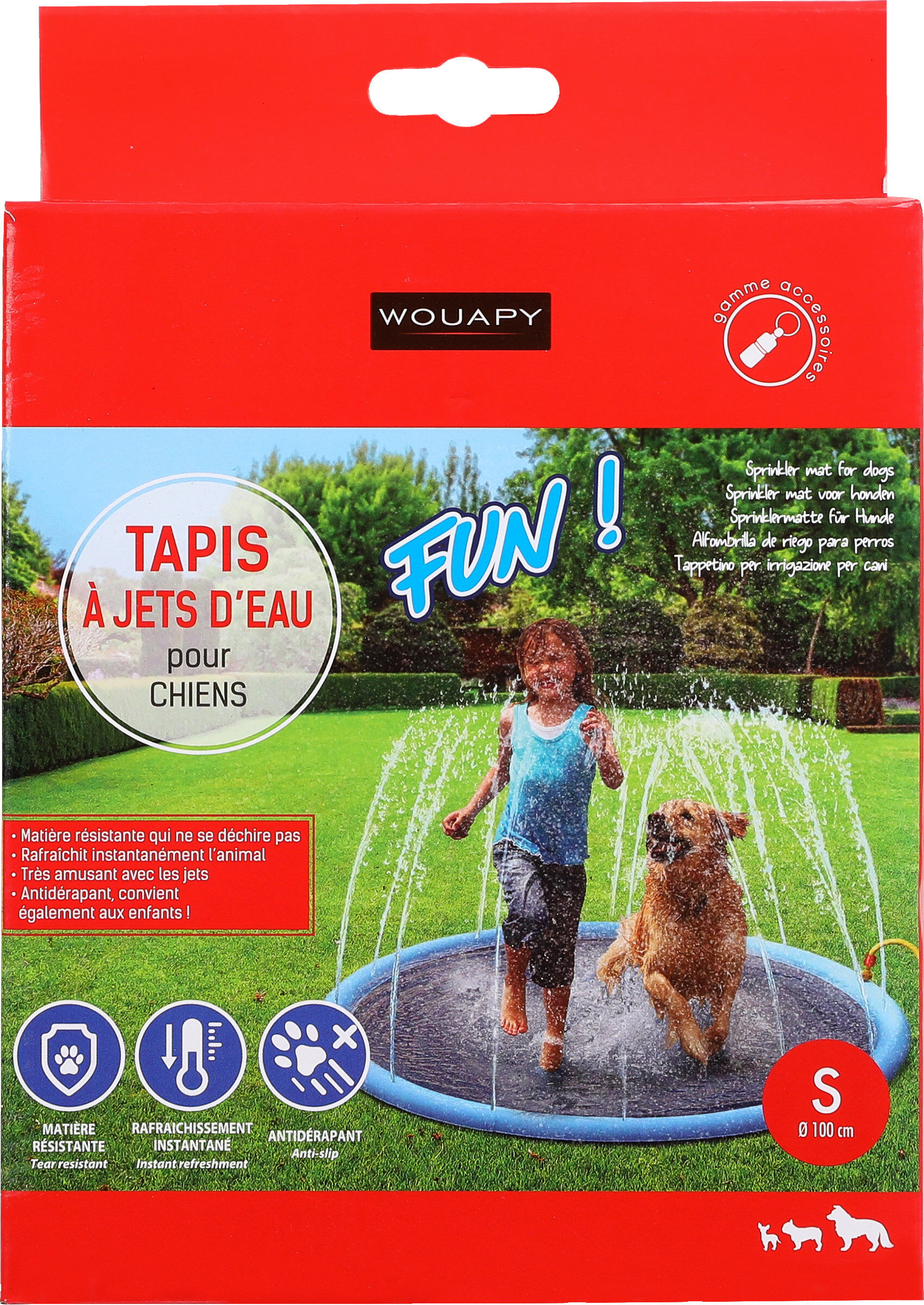 Wouapy - Piscine Splash Jets d'eau pour Chien - T100 Image num&eacute;ro 2