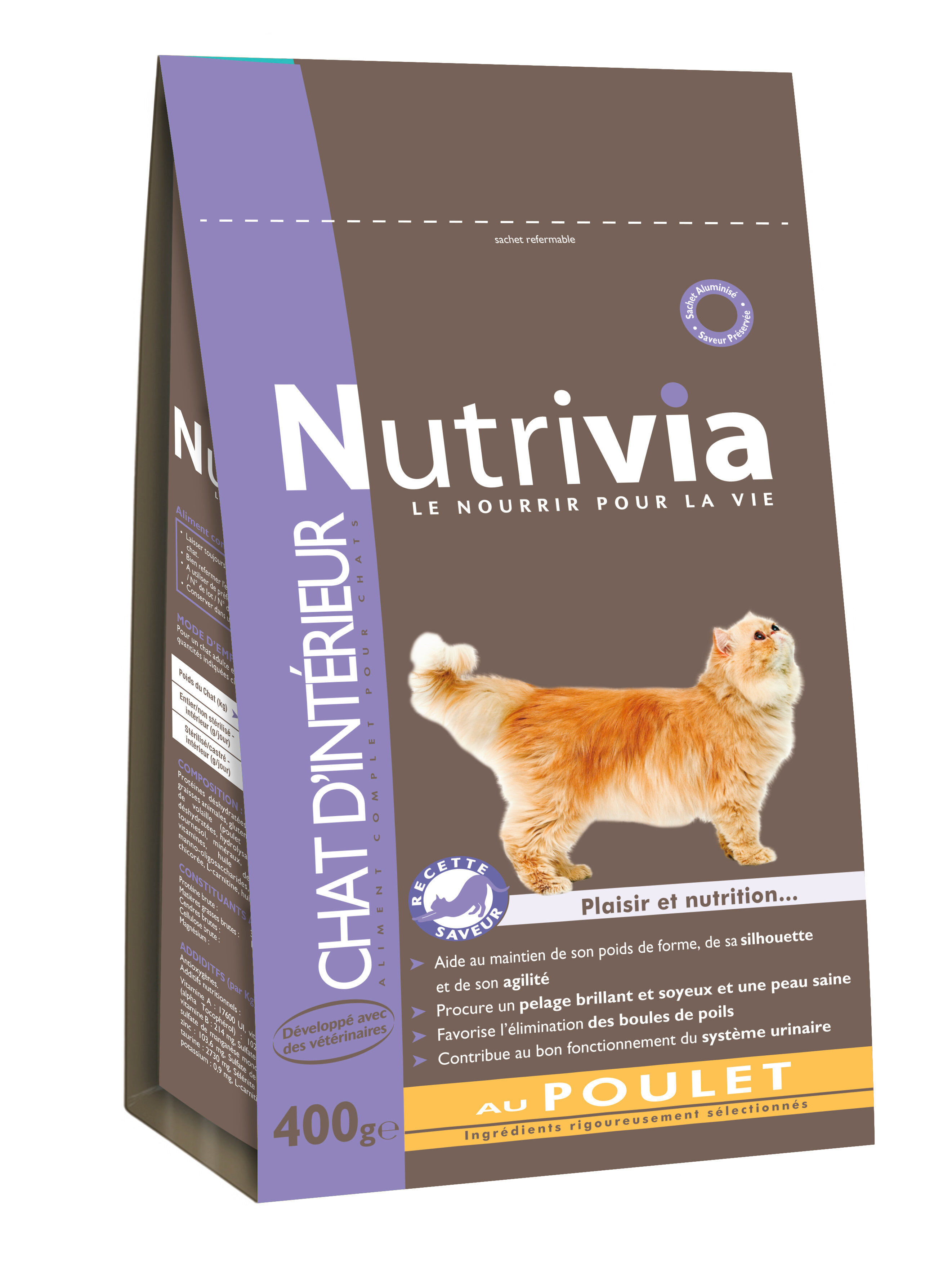 Nutrivia - Croquettes au Poulet pour Chat d'Int&eacute;rieur Image num&eacute;ro 1