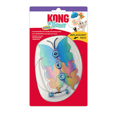 KONG - Jouet Pack Papillon Remplacement Teaser Purrsuit pour Chats