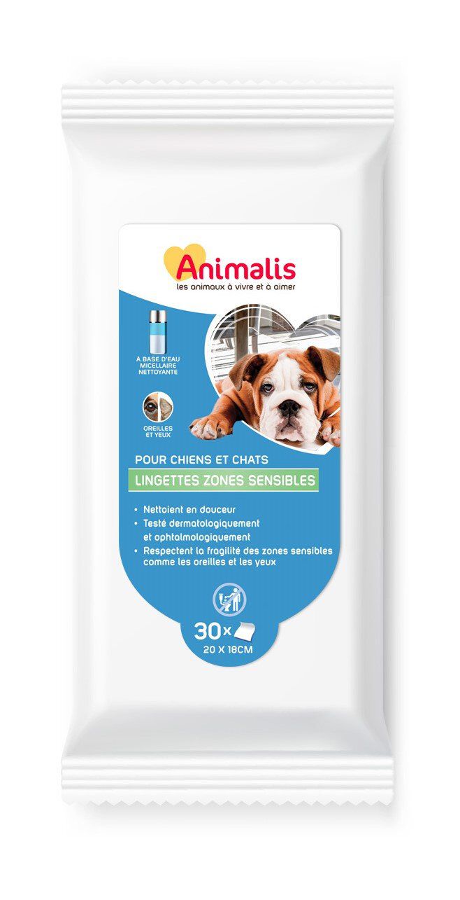 Animalis - Lingettes Zones Sensibles pour Chien et Chat - x30 Image num&eacute;ro 1