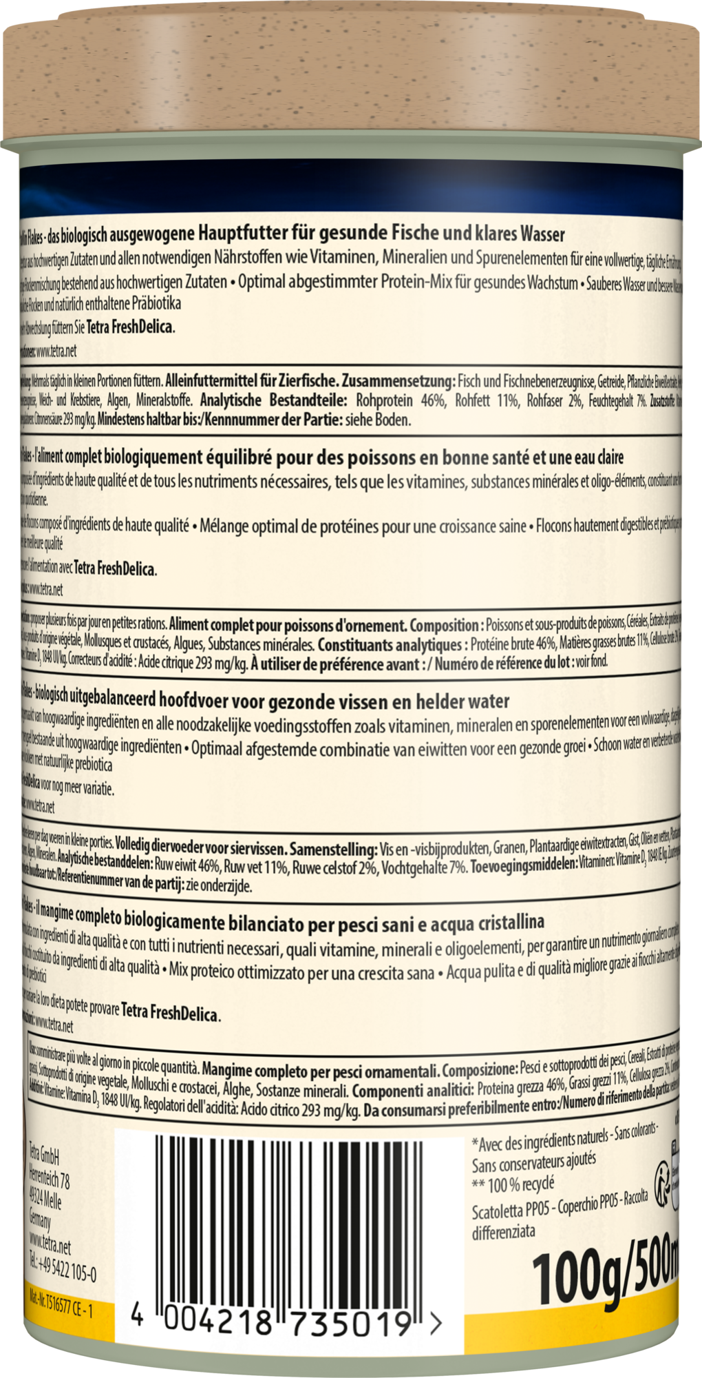 Tetra - Aliment Complet TetraMin en Flocons pour Poissons Tropicaux - 500ml Image num&eacute;ro 4
