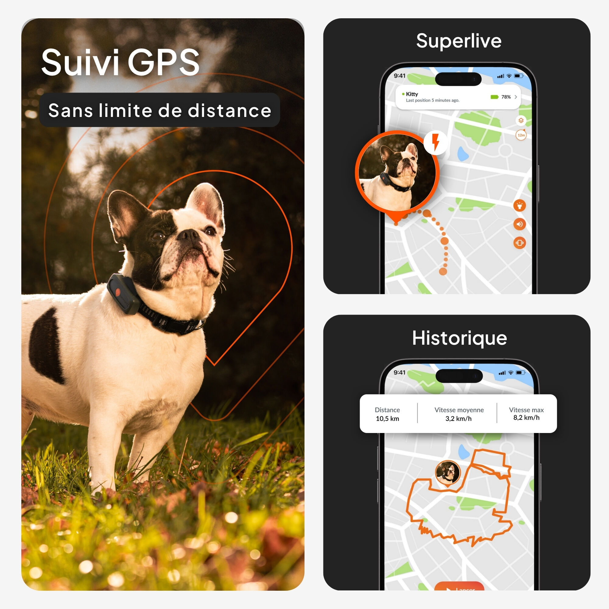 Weenect - Traceur GPS L/XL Edition 2023 pour Chiens - Blanc Image num&eacute;ro 2