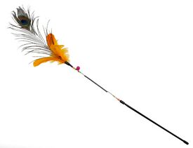 Anka - Jouet Canne Flexible avec Plumes pour Chat - 60cm