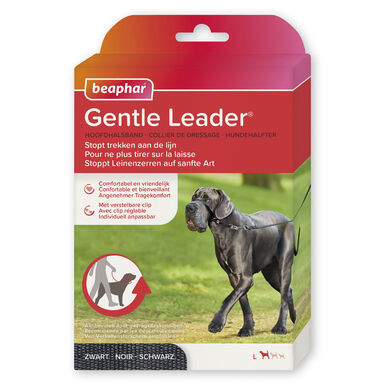 Beaphar - Collier de dressage GENTLE LEADER pour grands chiens - Noir