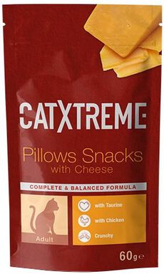 CATXTREME - Friandises Adult Pillows Snacks Fromage pour Chats - 60g