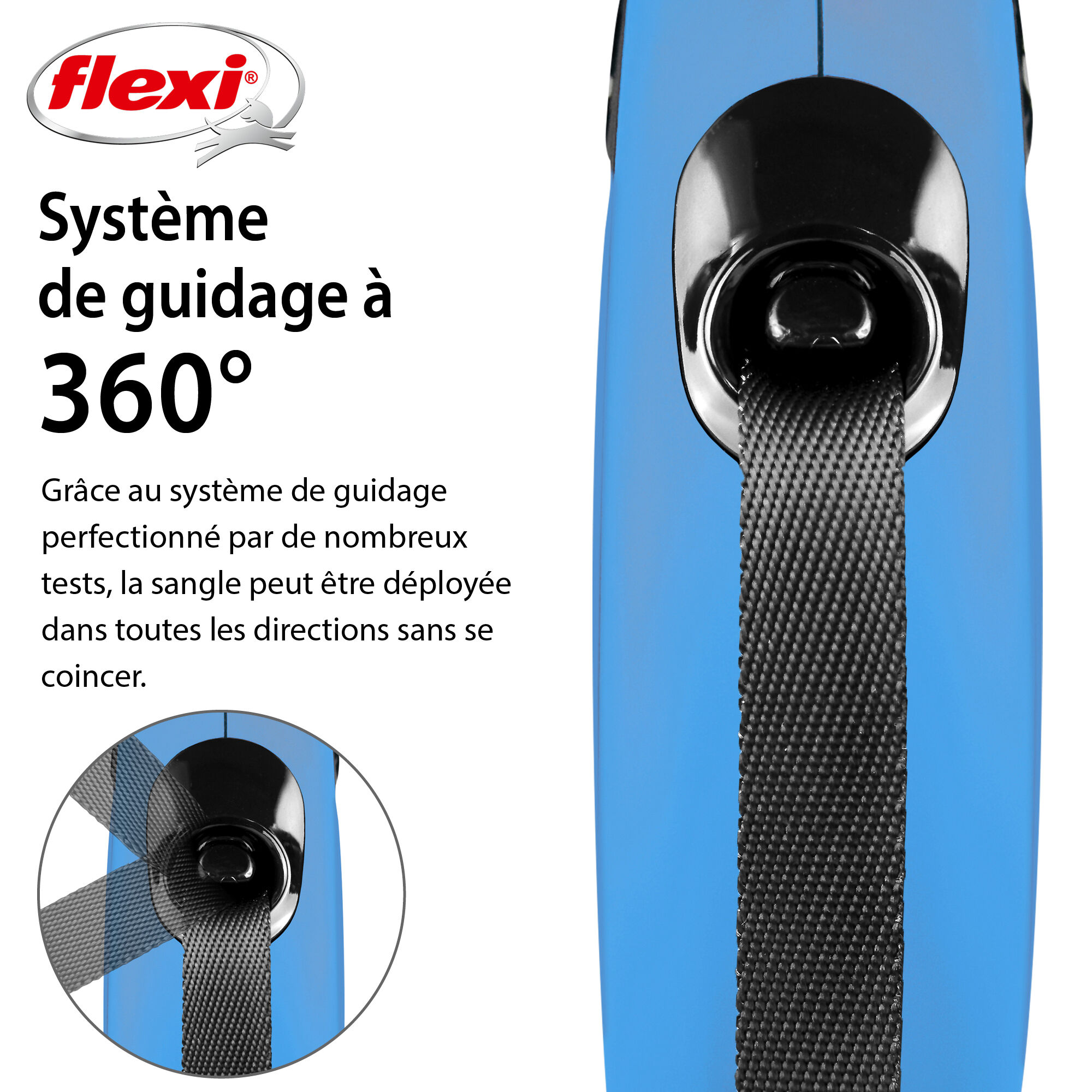 Flexi - Laisse Classic avec Sangle pour Chien Bleu - XS (3m) Image num&eacute;ro 2