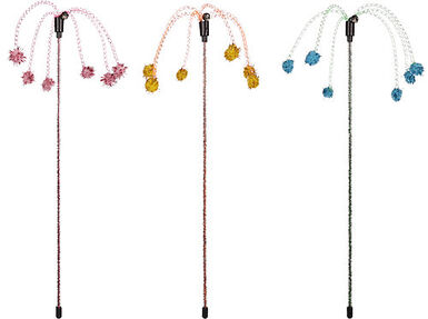 Flamingo - Jouet Canne à Pêche Glitty 6 Balles pour Chats - 42cm