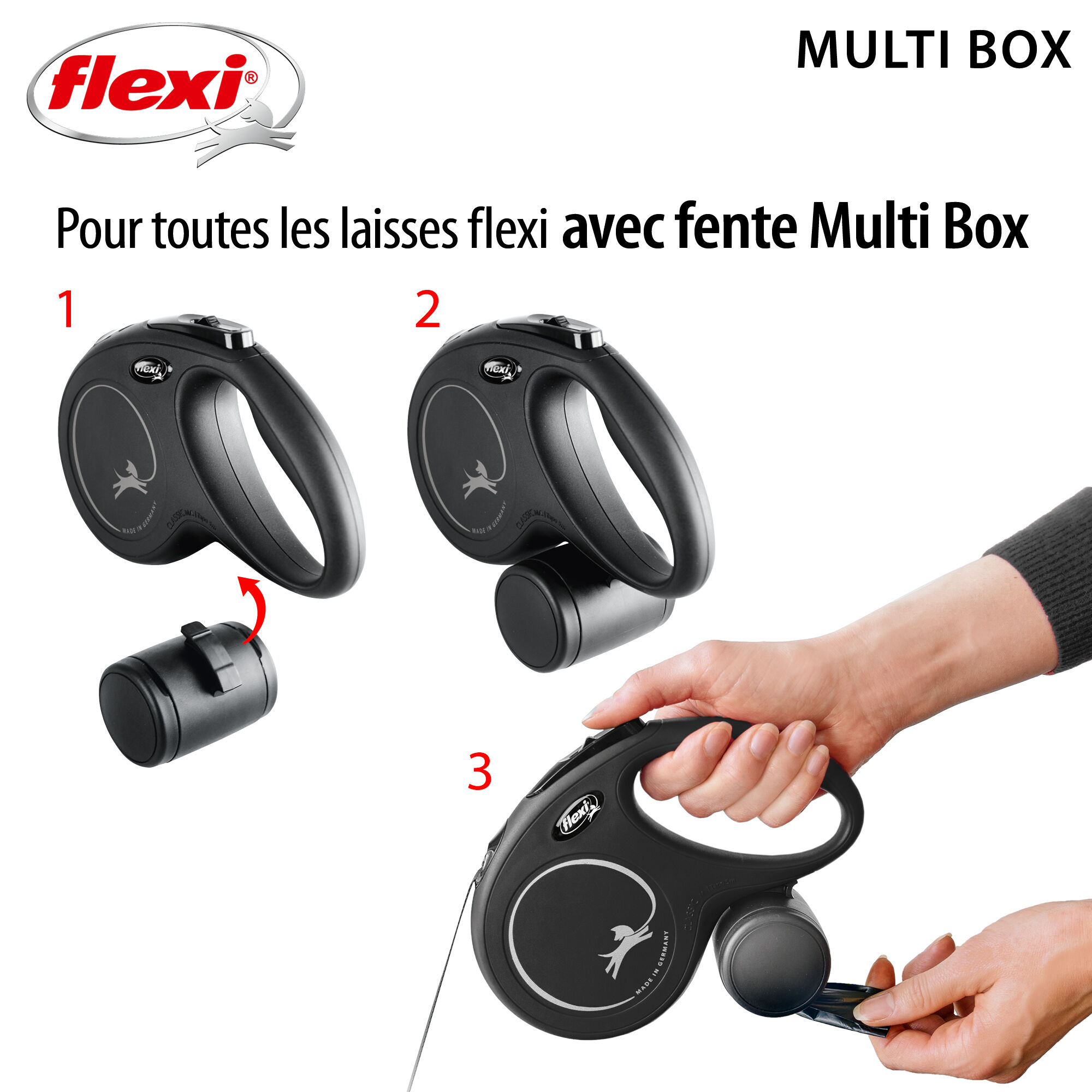 Flexi - Multibox Friandises ou Sacs &agrave; D&eacute;jection pour Chien - Noir Image num&eacute;ro 2