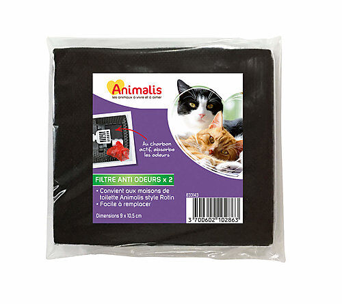 Animalis - Filtres &agrave; Charbon pour Maison de Toilette Rotin - x2 Image num&eacute;ro 1