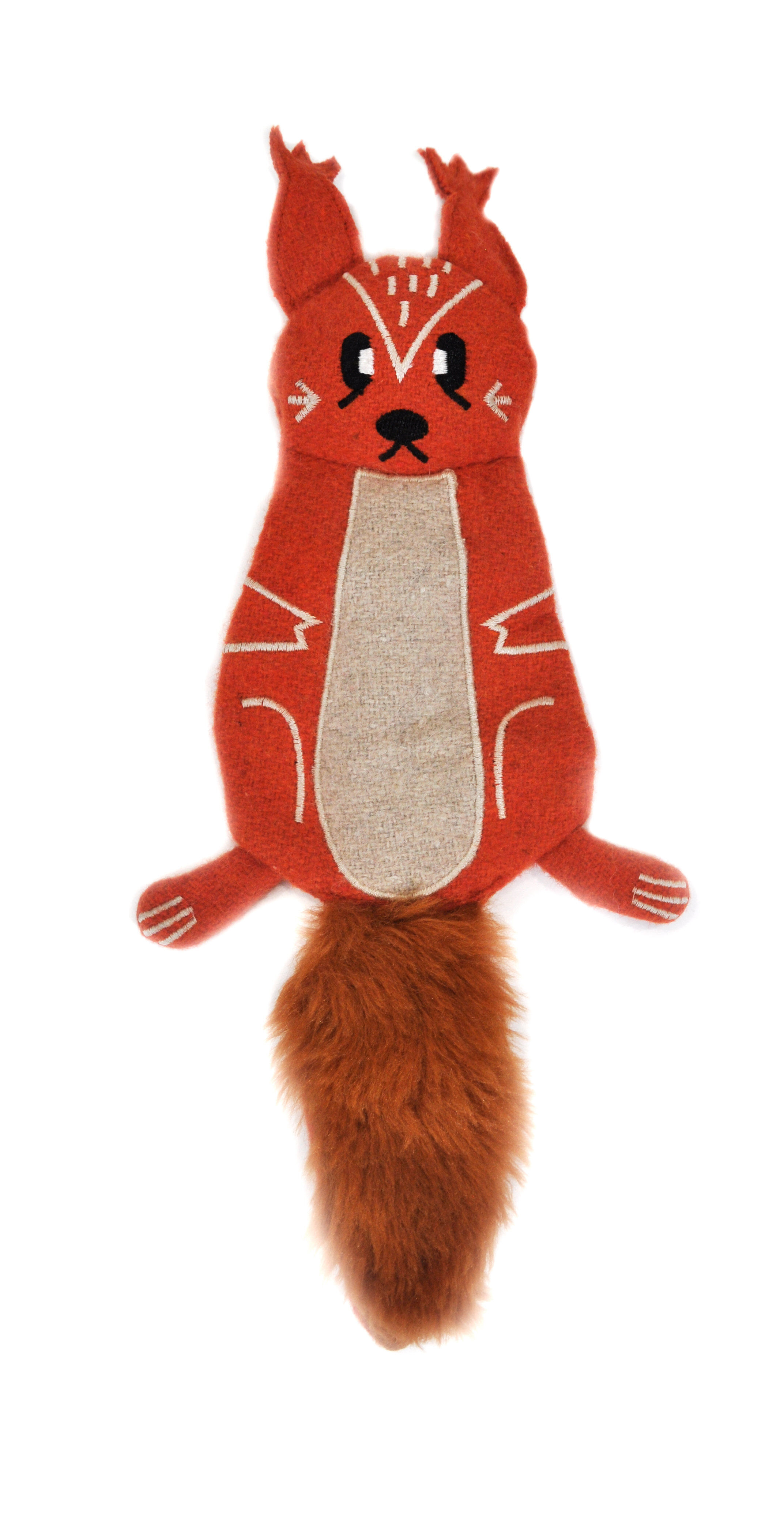 Animalis - Jouet Ecureuil en Laine Recycl&eacute;e pour Chiens - 35cm Image num&eacute;ro 1