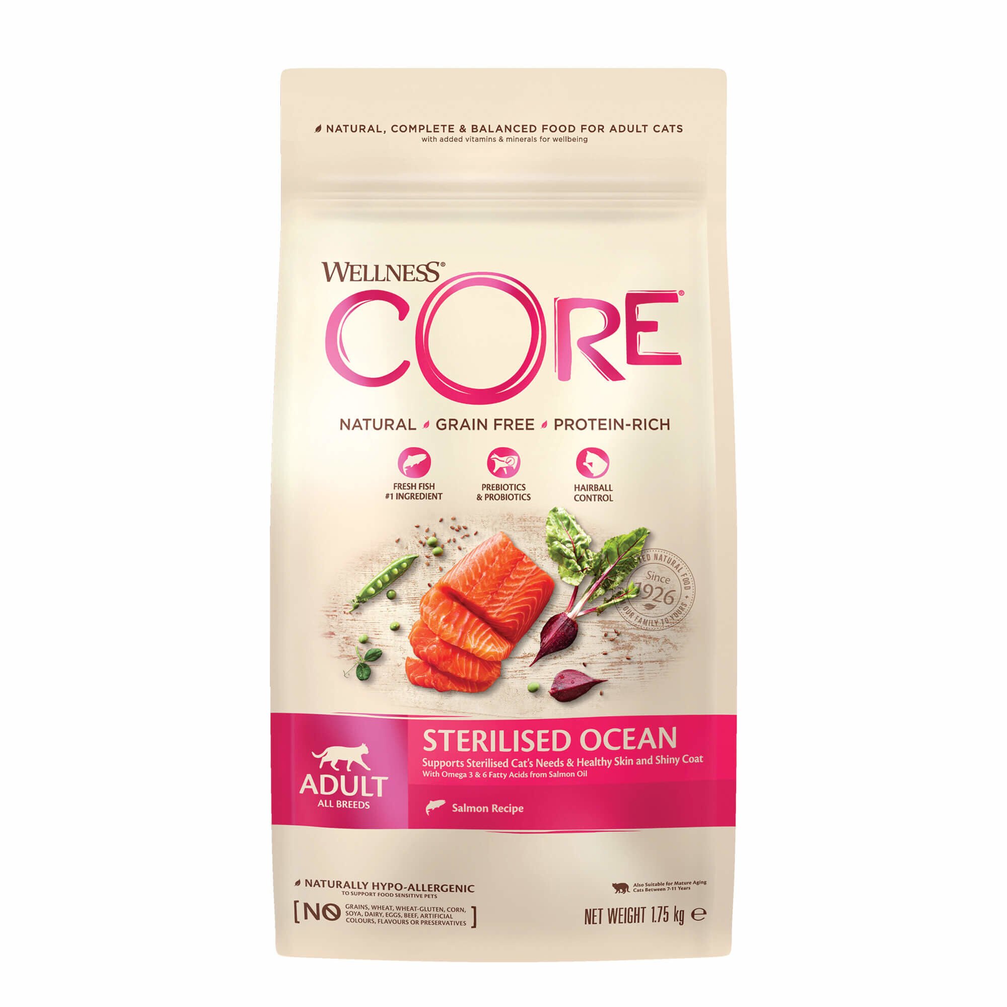 Wellness CORE - Croquettes Sterilised Saumon pour Chat - 1,75Kg Image num&eacute;ro 1