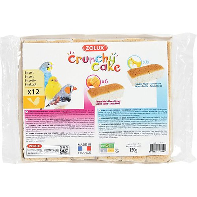 Zolux - Crunchy Cake au Miel et à la Pomme pour Oiseaux - x12 image number null