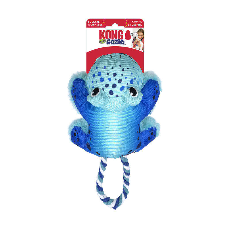 KONG - Jouet Cozie Tuggz Grenouille pour Chiens - S/M Image num&eacute;ro 1